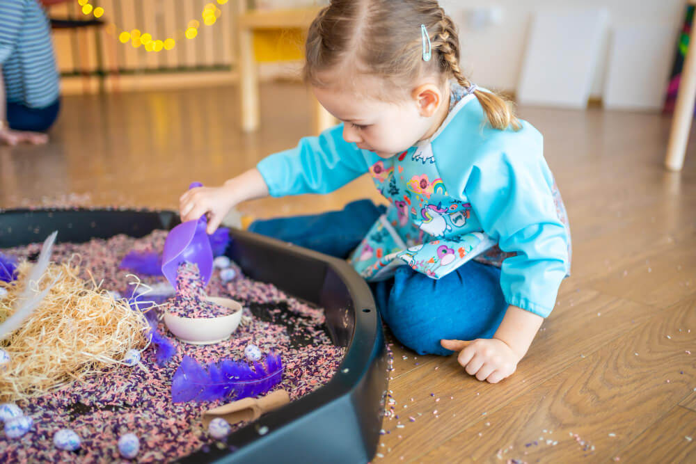 rice sensory bin ideas