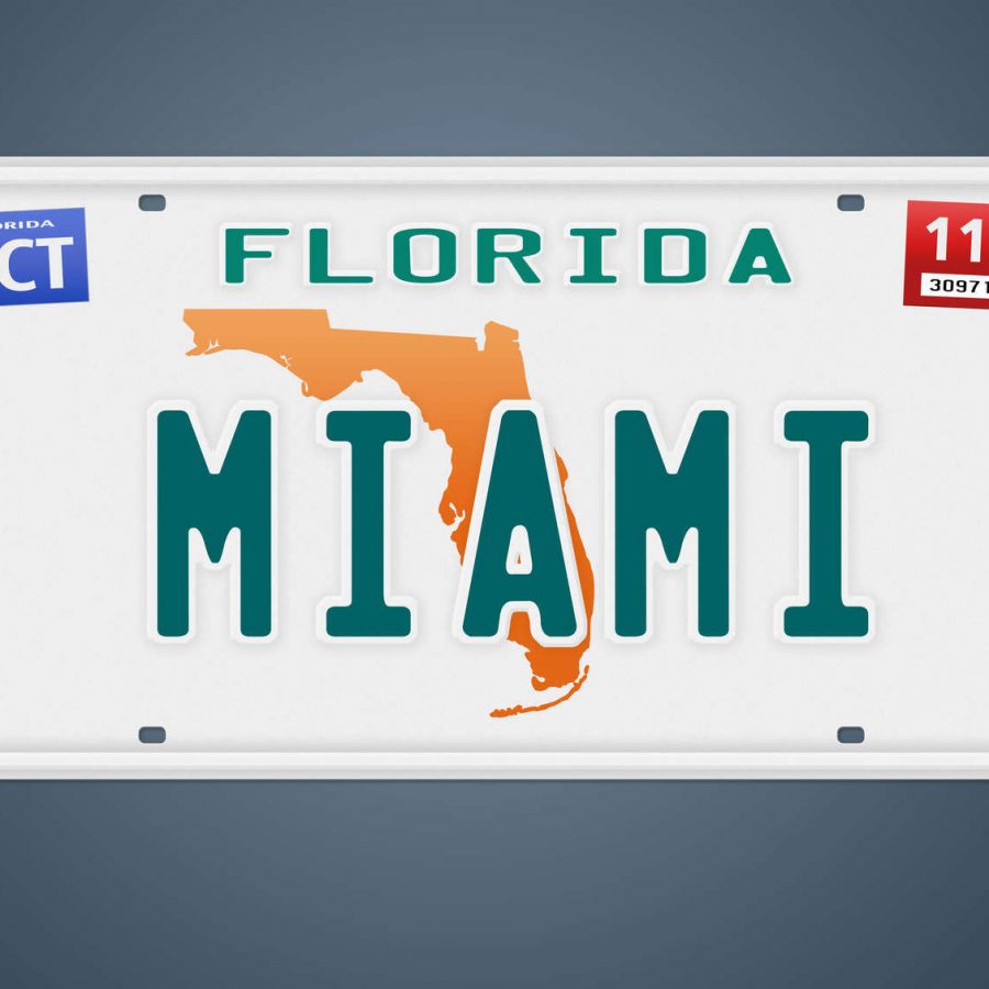 Nummernschild Florida Miami